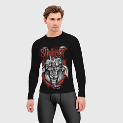 Рашгард мужской Slipknot - козёл, цвет: 3D-принт — фото 2