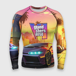 Рашгард мужской Auto GTA 6, цвет: 3D-принт