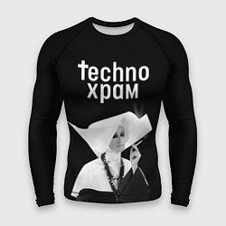 Мужской рашгард Techno храм курящая монашка