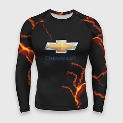 Рашгард мужской Chevrolet лого шторм, цвет: 3D-принт