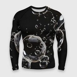 Рашгард мужской Пузыри на черном, цвет: 3D-принт