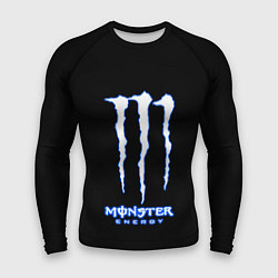 Рашгард мужской Monster energy голубой, цвет: 3D-принт