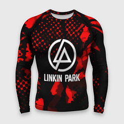 Мужской рашгард Linkin park краски текстуры
