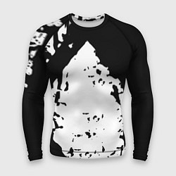 Рашгард мужской Чёрно белые краски, цвет: 3D-принт