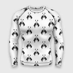 Рашгард мужской Panda love - pattern, цвет: 3D-принт