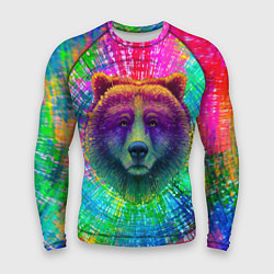 Рашгард мужской Цветной медведь, цвет: 3D-принт