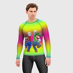 Рашгард мужской Братья Марио, цвет: 3D-принт — фото 2
