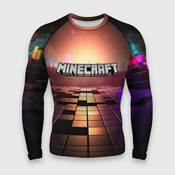 Рашгард мужской Minecraft логотип и кубы, цвет: 3D-принт