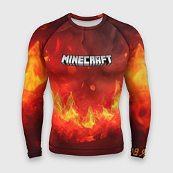 Рашгард мужской Minecraft logo fire, цвет: 3D-принт