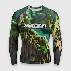 Мужской рашгард Minecraft logo летняя карта