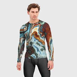 Рашгард мужской Мраморная текстура, цвет: 3D-принт — фото 2
