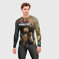 Рашгард мужской Minecraft персонаж с бородой у горы, цвет: 3D-принт — фото 2
