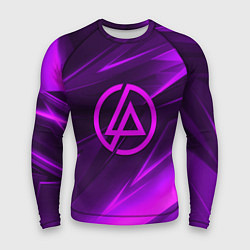 Мужской рашгард Linkin park neon stripes logo