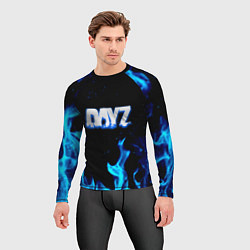 Рашгард мужской Dayz синий огонь лого, цвет: 3D-принт — фото 2
