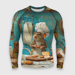 Рашгард мужской Крыса шеф повар на кухне, цвет: 3D-принт