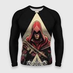Мужской рашгард Assassins creed темный капюшон