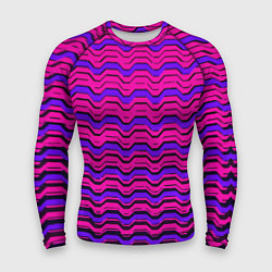 Мужской рашгард Розовые линии и чёрные полосы