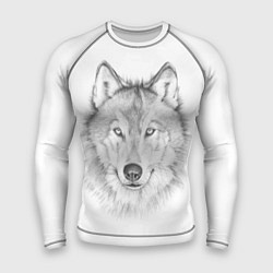 Рашгард мужской Нарисованный волк зубами щёлк, цвет: 3D-принт