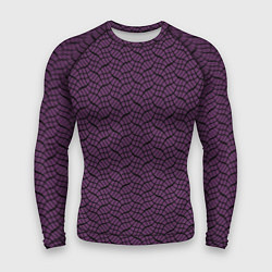 Мужской рашгард Тёмный фиолетовый волнистые полосы