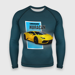 Рашгард мужской Спортивная итальянская машина Lamborghini Huracan, цвет: 3D-принт