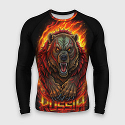 Мужской рашгард Русский агрессивный медведь