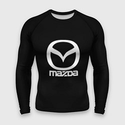 Мужской рашгард Mazda logo white