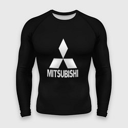 Рашгард мужской Mitsubishi logo white, цвет: 3D-принт