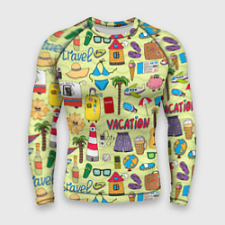 Рашгард мужской Vacation travel, цвет: 3D-принт