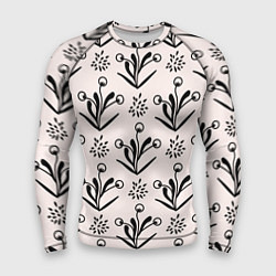 Рашгард мужской Веточка цветочная, цвет: 3D-принт