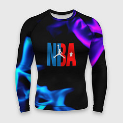 Рашгард мужской NBA neon flame, цвет: 3D-принт