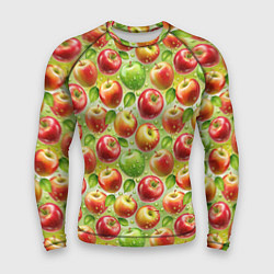Рашгард мужской Натуральные яблоки паттерн, цвет: 3D-принт