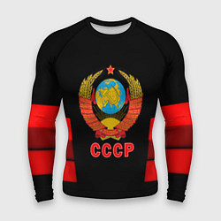 Рашгард мужской СССР геометрия красный, цвет: 3D-принт