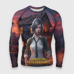 Рашгард мужской PUBG девушка в игре, цвет: 3D-принт
