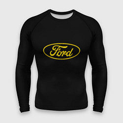 Рашгард мужской Ford logo yellow, цвет: 3D-принт