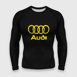 Рашгард мужской Audi logo yellow, цвет: 3D-принт