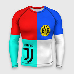 Рашгард мужской Juventus x Borussia, цвет: 3D-принт
