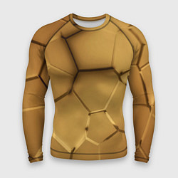 Рашгард мужской Золотистые неоновые плиты, цвет: 3D-принт