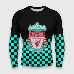 Рашгард мужской Liverpool fc sport клетка, цвет: 3D-принт