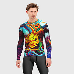Рашгард мужской Cyberpunk hyperbeast steel, цвет: 3D-принт — фото 2