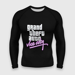 Рашгард мужской GTA vice city logo, цвет: 3D-принт