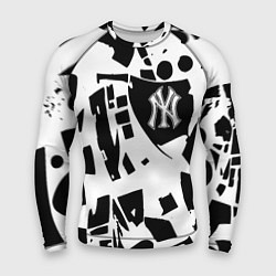 Мужской рашгард New York yankees - abstraction