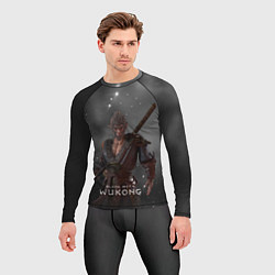 Рашгард мужской Король обезьян Black Myth Wukong, цвет: 3D-принт — фото 2