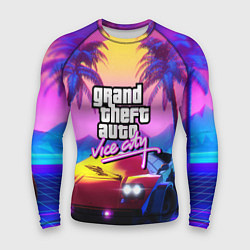 Рашгард мужской Vice city retro wave Lambo, цвет: 3D-принт