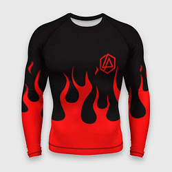 Рашгард мужской Linkin park logo fire, цвет: 3D-принт