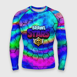 Мужской рашгард Brawl stars neon gradient