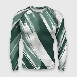 Мужской рашгард Косая зеленая полоска