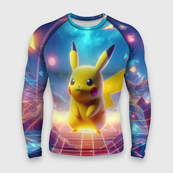 Рашгард мужской Funny Pikachu - vaporwave, цвет: 3D-принт