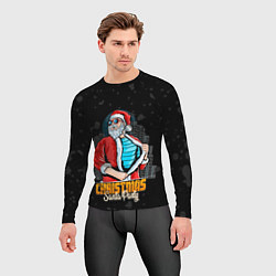 Рашгард мужской Санта клаус пати, цвет: 3D-принт — фото 2