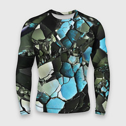 Рашгард мужской Чёрно-синий камень, цвет: 3D-принт