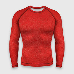 Рашгард мужской Красная кожаная текстура, цвет: 3D-принт